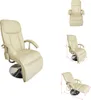 vidaXL Massagesessel Cremeweiß Kunstleder -  Massagesessel Produktbild-Vorschau 1