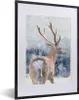 MuchoWow® Gerahmtes Poster Winter - Hirsche - Tiere 30x40 Produktbild-Vorschau 1