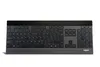 A black and gray wireless keyboard is shown against a white background. Produktbild-Vorschau