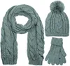 styleBREAKER Schal, Mütze und Handschuh Set, Zopfmuster Produktbild-Vorschau 1