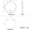 LED Spiegel rund 60cm mit Uhr Warm/Neutral/Kaltweiß dimmbar Produktbild-Vorschau 8