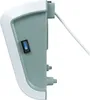 Side view of a white and gray bathroom heater with a blue switch. Náhled obrázku produktu