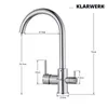 JULIE | 3 Wege Premium Chrom glänzend Trinkwasser Armatur Produktbild-Vorschau 8