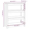 vidaXL Bücherregal Schwarz 80x35x97 cm Massivholz Kiefer - Produktbild-Vorschau 8