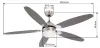 Ventilatore da soffitto Azura 132 cm con luce e catenelle Anteprima dell’immagine prodotto 6