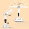 Tischlampe LED Doppelkopf Faltbar Touch mit Kalenderuhr USB Produktbild-Vorschau 3
