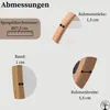 Diagrams showing the dimensions of a round wooden mirror frame. Produktbild-Vorschau