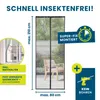 Hoberg Tür-Insektenschutz - 80 x 210 cm - Schwarz Produktbild-Vorschau 6