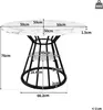 A diagram of a round table with dimensions and a weight capacity indicator. Produktbild-Vorschau