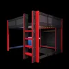 Hochbett mit LED-Beleuchtung, Gaming Bett mit Schreibtisch, Produktbild-Vorschau 6
