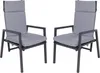 Gartenstuhl 2er Set JULE - Polyester, mit Kissen, Grau | Produktbild-Vorschau 1