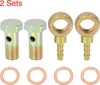 2 Sets 12mm Banjo Tuyau Barbelé Boulon Raccords Métal pour Voir les images du produit 2