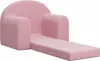 vidaXL Divano letto per bambini rosa morbido peluche Anteprima dell’immagine prodotto 4