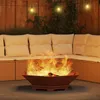 vidaXL Feuerstelle Braun 100 x 100 x 28 cm Wetterfeststahl Produktbild-Vorschau 4