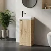 Badplaats Gäste-WC Waschtisch Set Orion 40 x 22 cm Eiche - Produktbild-Vorschau 2