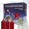 EWA, pyramidové svíčky, červené, 24 kusů Náhled obrázku produktu 5