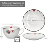 12tlg Cappuccinotassen Set Caffee Amore 200ml Herz-Dekor Produktbild-Vorschau 4