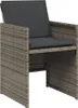 vidaXL 5-tlg. Garten-Essgruppe mit Kissen Grau Poly Rattan Produktbild-Vorschau 4