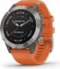 Garmin Fenix 6 Saphir Titan Grau mit orangenem Armband Produktbild-Vorschau 1