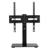 A black universal TV stand with adjustable arms for mounting a television. Produktbild-Vorschau
