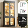 Set da 2 mobili moderni, altezza 180 cm, colore nero: Anteprima dell’immagine prodotto 10