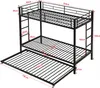 Merax poschodová posteľ 90x200 cm s výsuvným lôžkom a Náhľad obrázku produktu 7