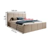 Polsterbett 160x200 Beige Boucle Stoff Bett mit Metall - Produktbild-Vorschau 4