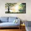 Coloray Glasbild 140x70  Wandbild Glasbilder Bäume Wasser Produktbild-Vorschau 4