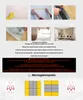 Collage of images showing the installation process of wall panels, with text instructions and examples. Anteprima dell’immagine prodotto