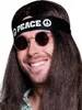 Hippie-Kopfband Peace-Stirnband schwarz-weiss 92cm - Produktbild-Vorschau 6