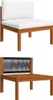 vidaXL 5-tlg. Garten-Lounge-Set mit Kissen Cremefarbenes Produktbild-Vorschau 4