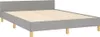 vidaXL Bettgestell ohne Matratze Hellgrau 140x200 cm Stoff Produktbild-Vorschau 3