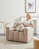 BELIANI Sessel Beige Stoffbezug Bouclé Gesteppt Breite Produktbild-Vorschau 4