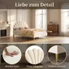 Cama tapizada INONEFT de 140x200 cm con cabecero con diseño Vista previa de la imagen del producto 4
