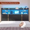 AODEMOKO Polsterbett 140x200 cm mit LED-Beleuchtung und 2 Produktbild-Vorschau 5