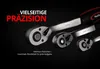 A close-up shot of several ratchets of varying sizes against a dark background, with marketing text overlaid. Produktbild-Vorschau