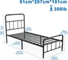 LZQ kovová postel 90 x 200 cm rám postele jednolůžko rám Náhled obrázku produktu 2