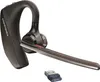 A black Plantronics Voyager 5200 Bluetooth headset and a USB dongle are shown against a white background. Produktbild-Vorschau