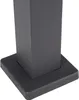 A close-up of the base of a dark gray metal pergola post with a black plastic foot. Produktbild-Vorschau