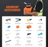 A collage of various accessories for a fiber optic fusion splicer. Anteprima dell’immagine prodotto