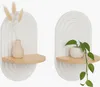 Relaxdays Wandregal 2er Set, Boho Style, Wanddeko Regal für Produktbild-Vorschau 1