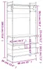 vidaXL Kledingrek met lades, gerookt eikenhout, 89x39x184,5 Productafbeelding-voorbeeld 7