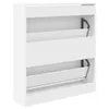 vidaXL Botník biely 80x21x87,5 cm materiál na báze dreva Náhľad obrázku produktu 7