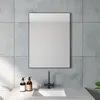 Wandspiegel Spiegel Schwarz Bad Wand 60x80 cm Produktbild-Vorschau 1