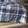 Estella Kuschel Flanell Bettwäsche 135x200 Ambros navy Karo Produktbild-Vorschau 10