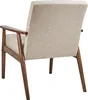 BELIANI Sessel Beige u. Dunkelbraun aus Stoff mit Holz Produktbild-Vorschau 5