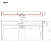 vidaXL Lavabo 100 x 46 x 11 cm Fonte minérale/fonte de Voir les images du produit 8