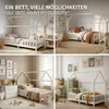 ML-Design Kinderbett 90x200cm mit Rausfallschutz, Dach & Produktbild-Vorschau 5