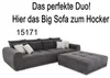 Polsterhocker XXL für Big-Sofa 120x120, Federkern Produktbild-Vorschau 6