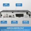 Rear view of a satellite receiver with various connection ports labeled. Produktbild-Vorschau